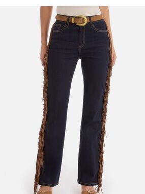 THE NOLI SHOP Ryder Fringe Jean Indigo